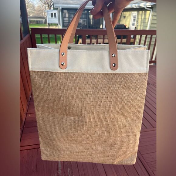 Canvas bag, heart flower print, love logo, multifunctional, great shape, 15x13x6 - Picture 6 of 7